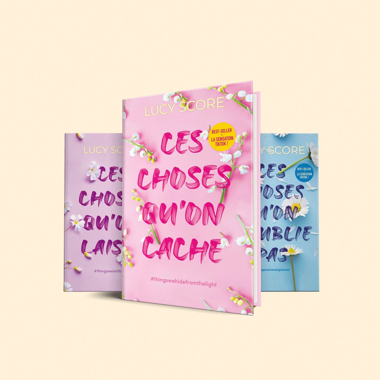 La serie Knockemout en français (Ces choses qu'on cache à la lumière, Ces choses qu'on n'oublie pas, Ces choses qu'on laisse)