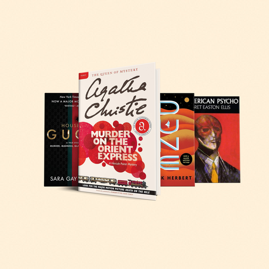 4 Best thriller books of all time : (Murder on the orient express, Dune, American psycho, Theb house of Gucci)