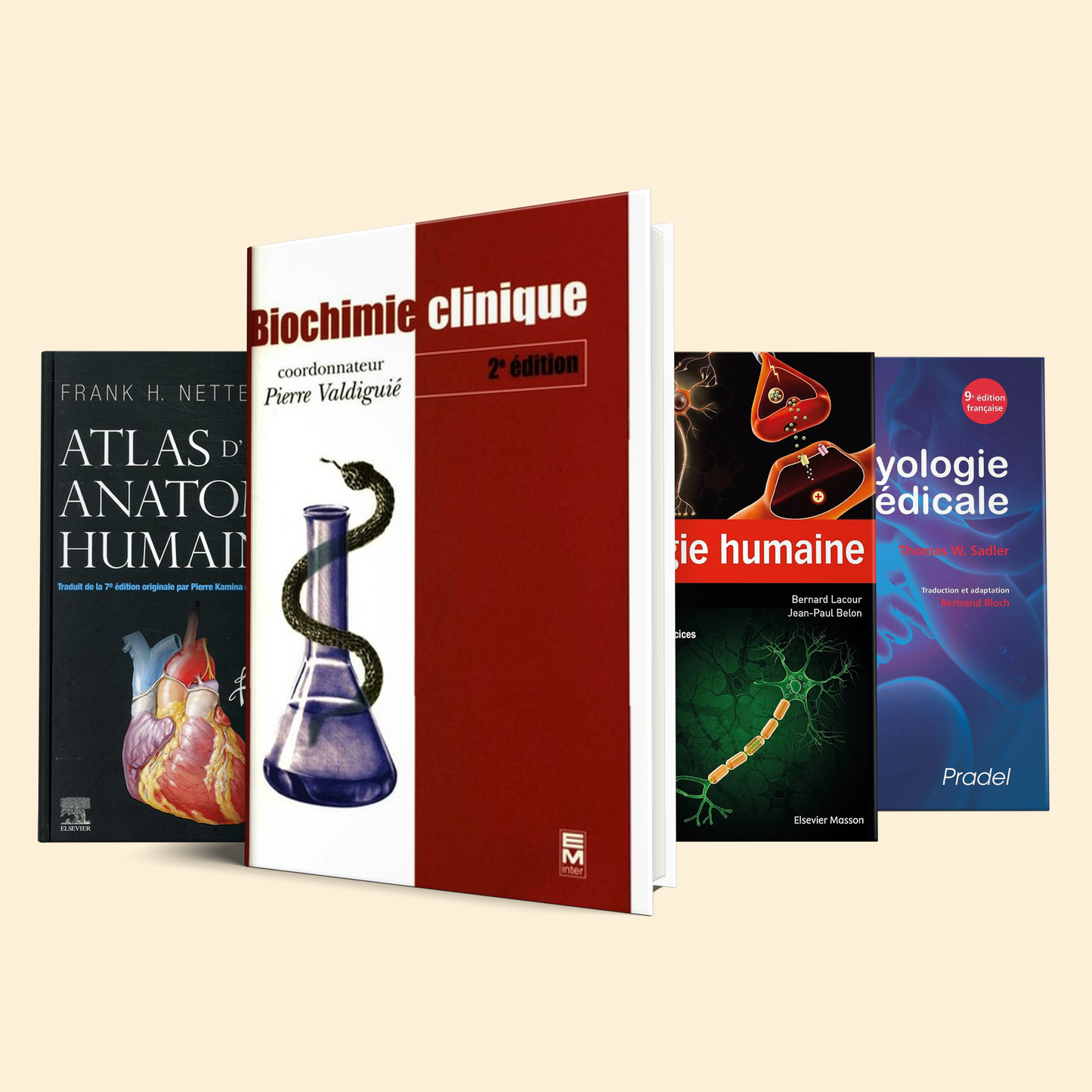 Pack Essentiel 1ère Année Médecine: Atlas d’anatomie humaine, Biochimie clinique, Physiologie humaine, Embryologie médicale