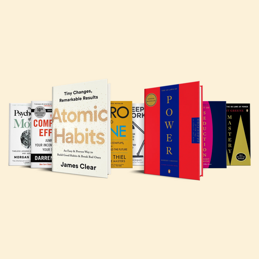 Bestseller Bundles Into One: 5 Books for entrepreneurs & Robert Greene Bundles (Atomic Habits, Zero to One, The Compound Effect, Deep Work, The psyhology of money,The 48 Laws of Power, The Art of Seduction, Mastery)