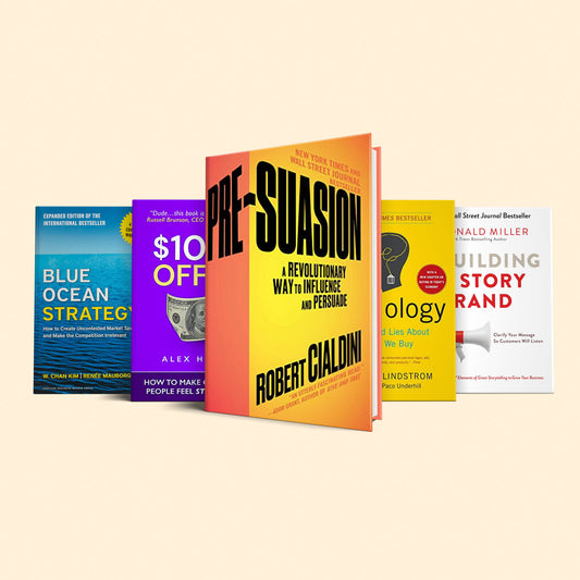 5 Books to help you get better in Business: Pre-suasion, buy.ology, 100M$ offers, building a story brand, Blue ocean strategy