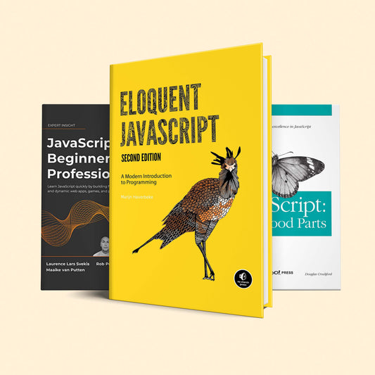3 Javascript beginner book set : Eloquent javascript, javascript the good parts, JavaScript from Beginner to Professional