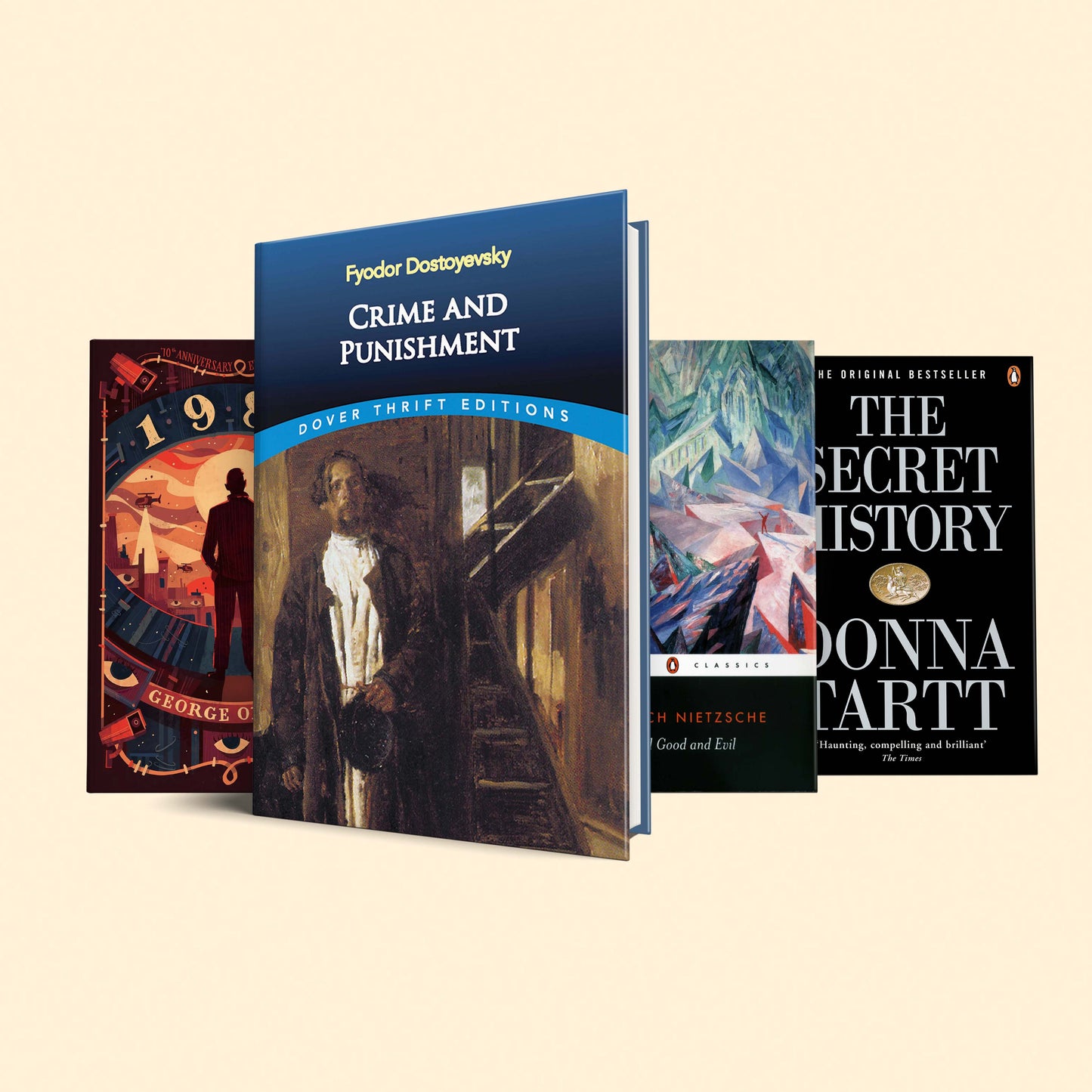 Timeless classics : Crime & punishment, Beyond good and evil, 1984, The secret history