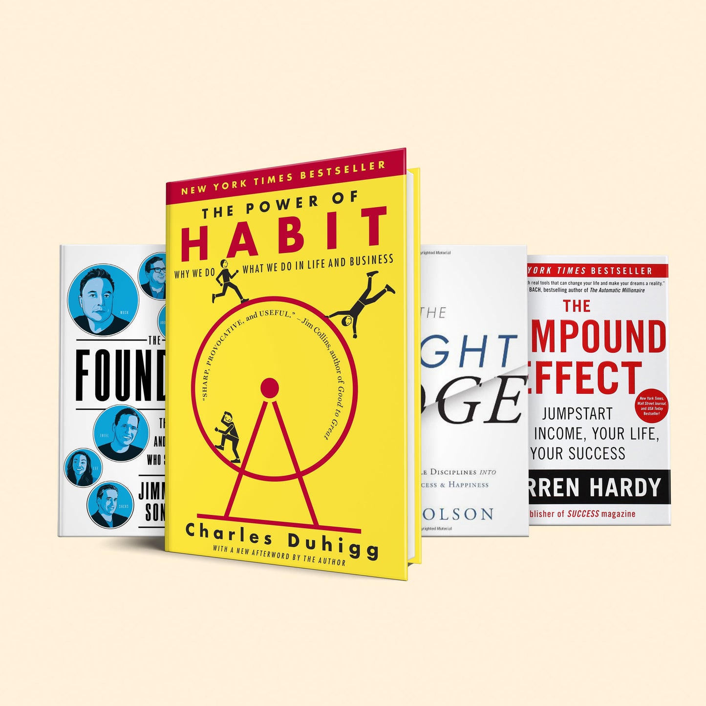Discover the power of commitment & consistency : The compound effect, The power of habit, The slight edge, the founders
