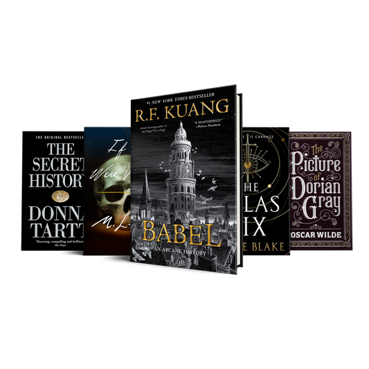 Dark, twisted, and mysterious Book Set (Babel,  The atlas six, The picture of Dorian Gray, If we were villains, The secret history by Donna Tartt