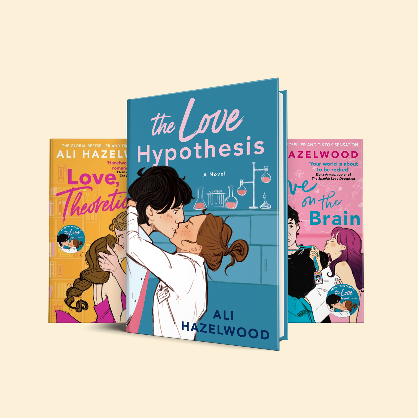 ALI HAZELWOOD’S BOOKS (The Love Hypothesis + Love on the Brain + Love, Theoretically)