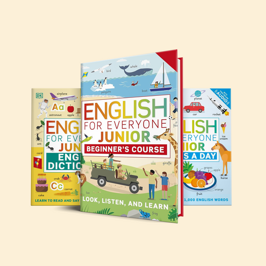 English for Juniors 3-Book Essential Set: (English for Everyone - Junior - Beginner's Course + English for Everyone Junior 5 Words a Day + English for Everyone Junior English Dictionary)