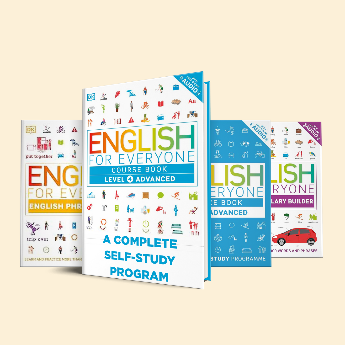 "Perfect Your English: Advanced 4-Book Bundle: (English for Everyone - Level 4 Advanced Course Book + English for Everyone - Level 4 Advanced - Practice Book + English for Everyone - English Vocabulary Builder! + English for Everyone - English Phrasal Ver