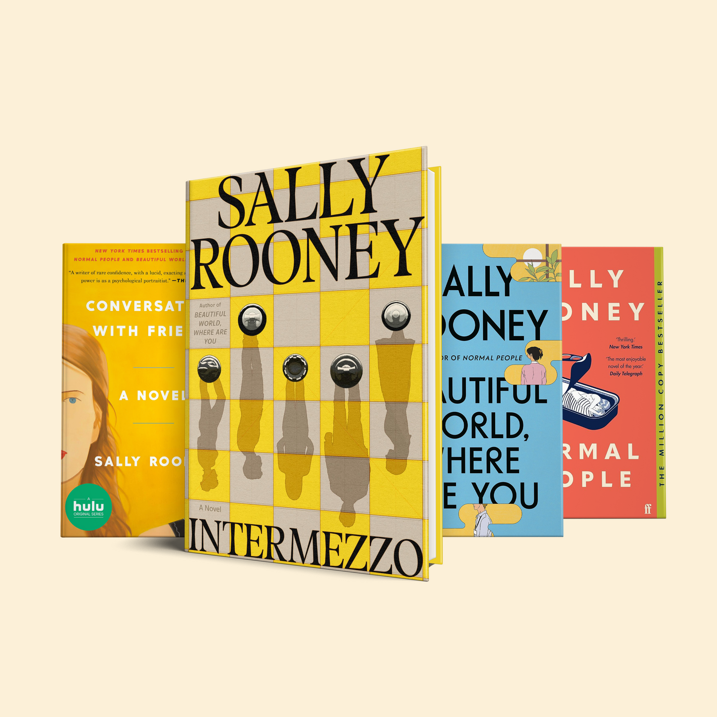 Sally Rooney 4 Books Collection Set: (Intermezzo, Beautiful world where are you, Normal people, Conversations with Friends)