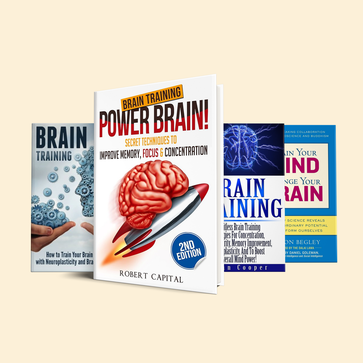 Unlock Your Brain's Potential 4-Book Training Bundle:(Brain training power brain  + Brain Training Limitless + Train Your Mind, Change Your Brain + Brain Training )