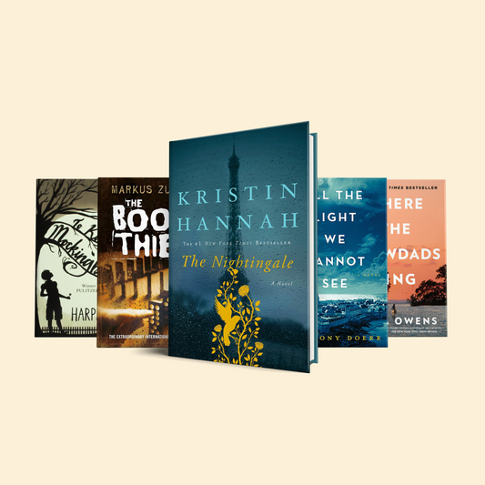 Victors of Time The Best in Historical Fiction: (The Nightingale, All the light we cannot see, where the crawdads sing, The book thief, To kill a mockingbird)