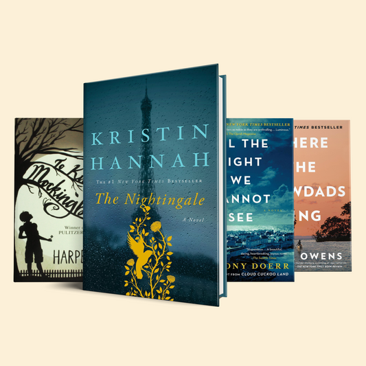 Victors of Time The Best in Historical Fiction: (The Nightingale, All the light we cannot see, where the crawdads sing, To kill a mockingbird)