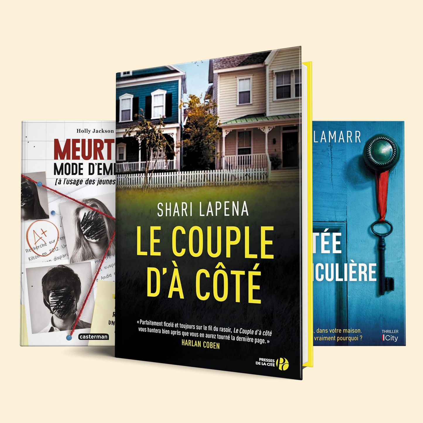 Secrets et Suspense : Des Histoires de Déception à Couper le Souffle (Le Couple d'à Côté, Une Invitée Particulière, Meurtre mode d’emploi à l’usage des jeunes filles)