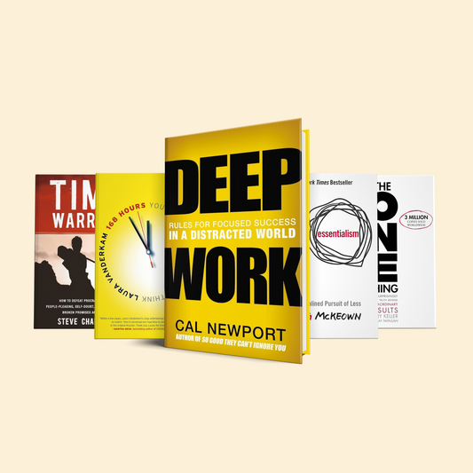 5 Books on Time Management: Deep Work, Essentialism, The One Thing, 168 Hours, Time Warrior