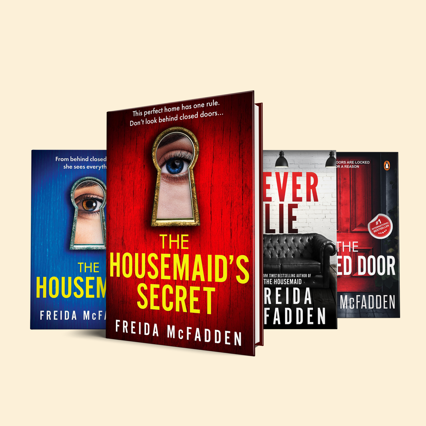 Freida McFadden 4 Books Set: (Never Lie, The Housemaids Secret, The Locked Door & The House maid)