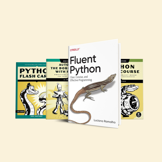 Python expert bundle : Python crash course, Python Flash Cards, Automate the Boring Stuff with Python, Fluent Python