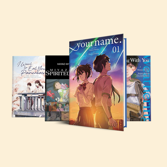 4 Manga movies: Your Name, Weathering with You, Spirited Away, I Want to Eat Your Pancreas
