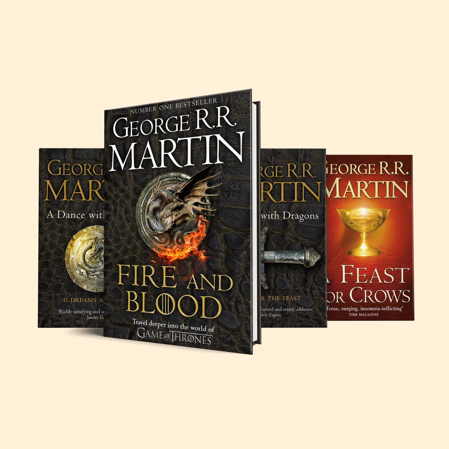GOT set 2: A Feast for Crows, Dance with Dragons Part 1: Dreams and Dust, A Dance With Dragons Part 2: After the Feast, Fire & Blood