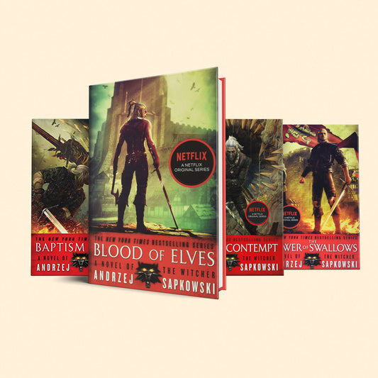 Witcher 5 books series (Blood of Elves, The Time of Contempt, Baptism of Fire, The Tower of the Swallow, Lady of the Lake)