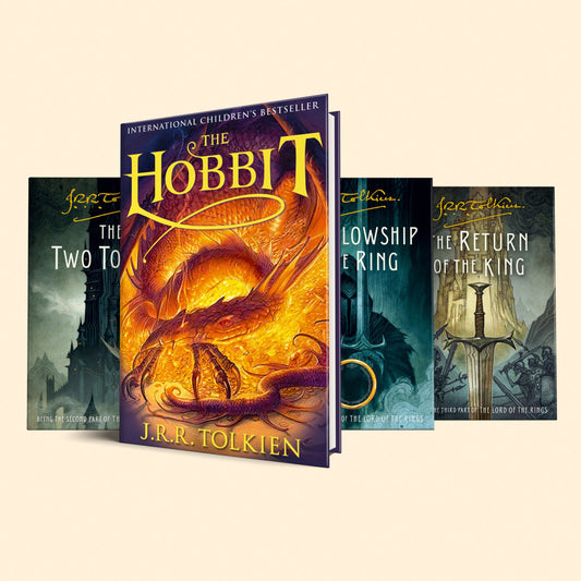 J.R.R. Tolkien 4-Book Set: The Hobbit, The Fellowship of the Ring, The Two Towers, The Return of the King