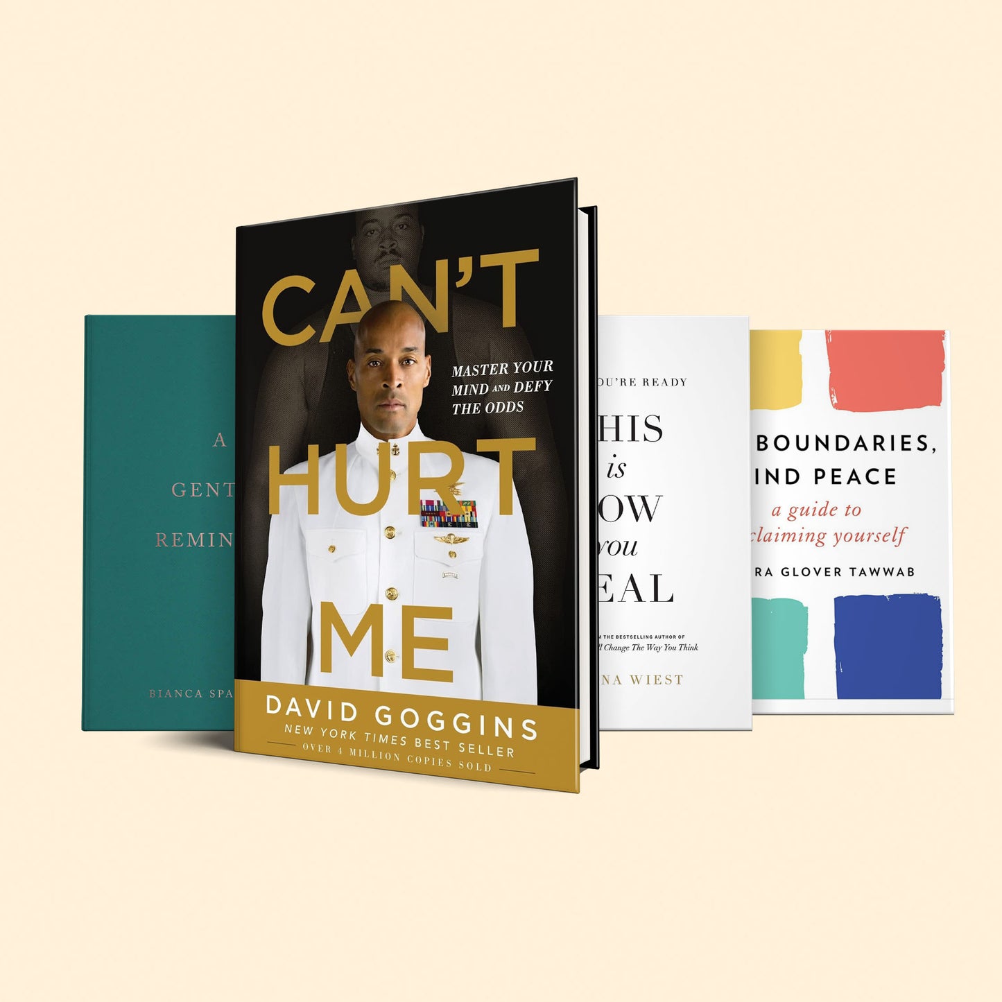 4 Books to boost your healing & mental strength: (Can’t hurt me, When you’re ready this is how you heal, A gentle reminder, Set boundaries find peace)