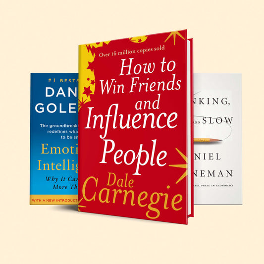Emotional intelligence book set : Emotional intelligence, thinking fast and slow, How to win friends and influence people