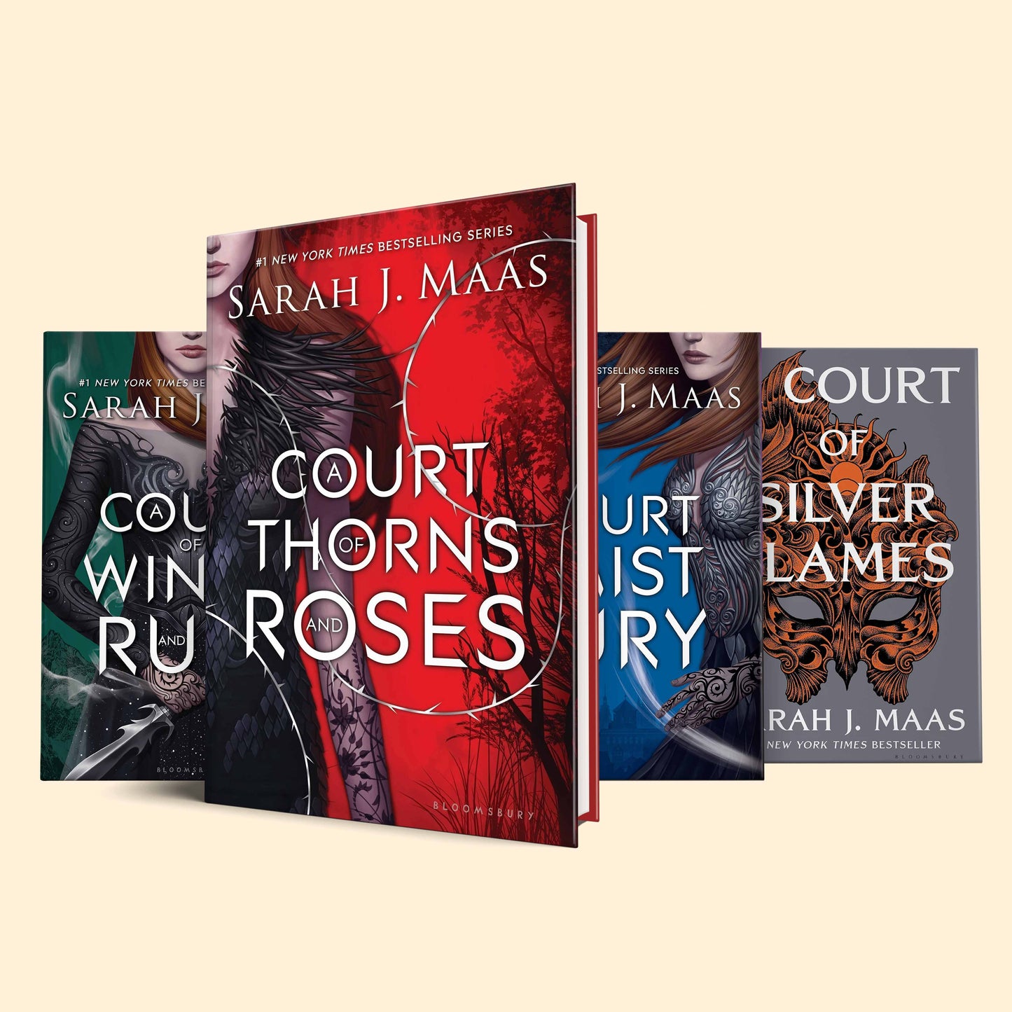 A Court of Thorns and Roses Series : A Court of Thorns and Roses, A Court of Mist and Fury, A Court of Wings and Ruin, A Court of Silver Flames