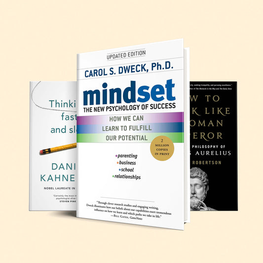 3 books to improve your business & personal life: Mindset new psychology, how to think like a roman empror, thinking fast and slow