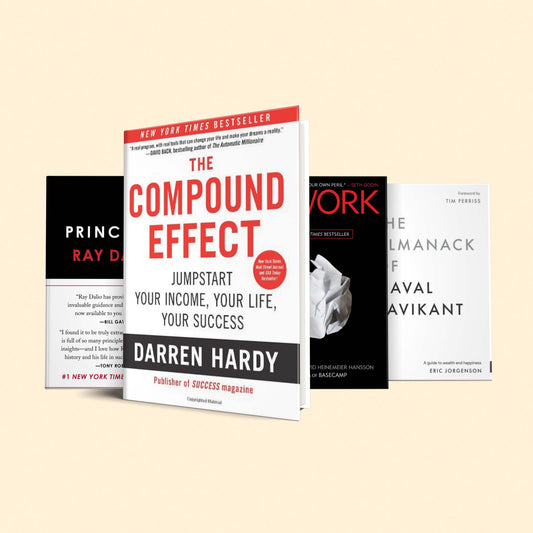 4 Books to level-up in Business and life: Compound effect, Rework, Principles, The almanack of naval ravikant