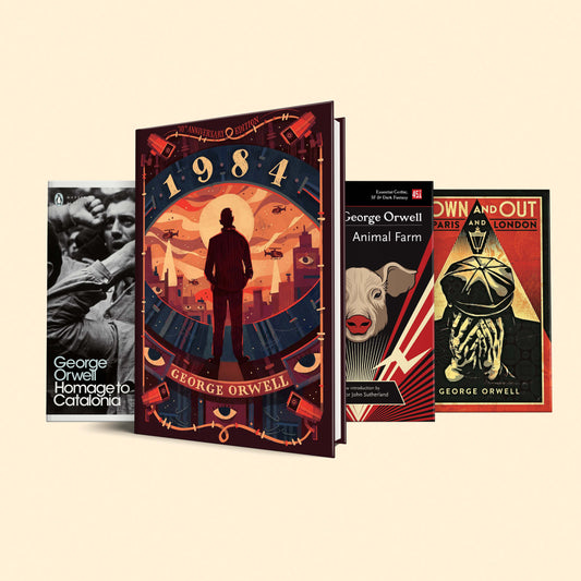 George Orwell Book Set : 1984, Animal farm, Homage to Catalonia, Down and out in Paris and London