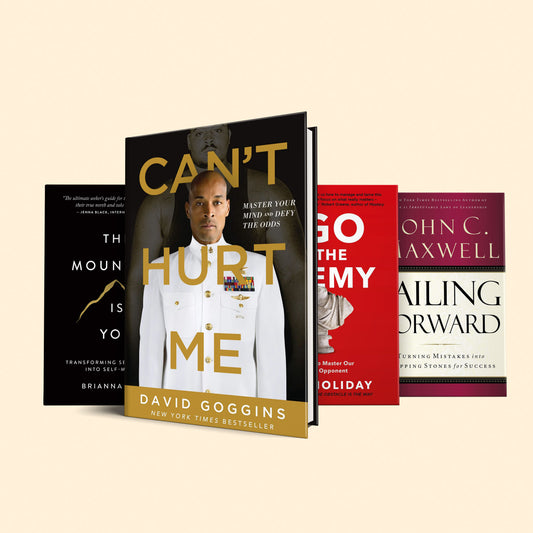 4 books to get over your failures and get you back on your feet: ego is the enemy, the montain is you, can't hurt me, failing forward
