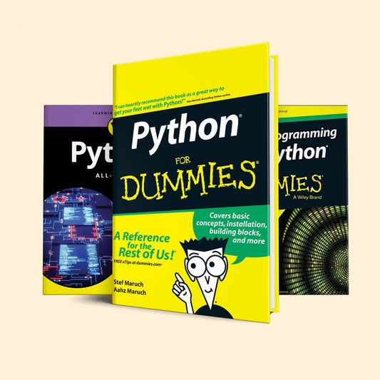 3 Python for Dummies book set : Beginning Programming with Python for Dummies, Python All-In-One for Dummies, Python For Dummies